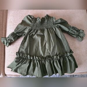 Olive Kids Dress with Ruffles